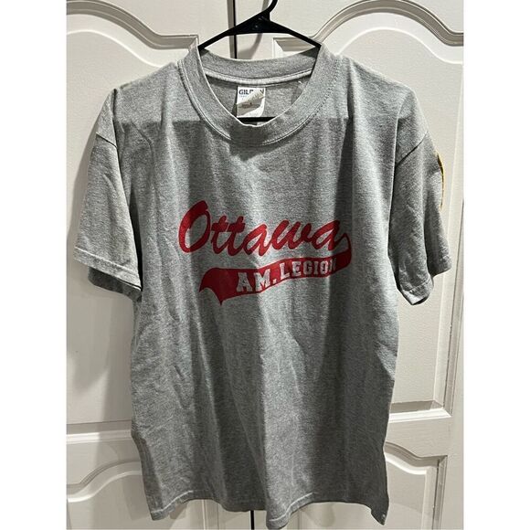 Ottawa A.M. Legion Baseball T shirt American Legion Baseball Large Grey - Picture 1 of 6